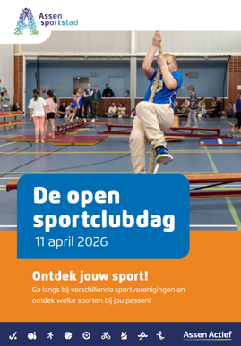 Voorkant sportboekje open sportclubdag 2026